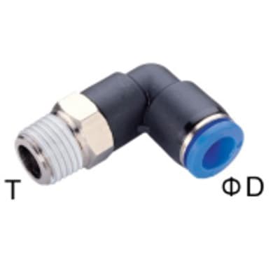 CONECTOR 90GRADOS TUBO 10MM ROSCA 1/2 EPL10-04P