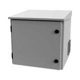 Gabinete de Exterior con Rack de 19" de 9UR con Ventiladores y Termostato, Se envía el Gabinete armado, (Montaje a poste o torre se vende por separado).