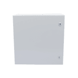 Gabinete de Acero IP66 Uso en Intemperie (600 x 600 x 300 mm) con Placa Trasera Interior Metálica y Compuerta Inferior Atornillable (Incluye Chapa y Llave T).