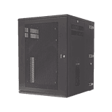 Gabinete PanZone de Montaje en Pared, de 19in, Puerta Ventilada, 18 UR, 762mm de Profundidad, Color Negro