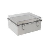 Gabinete Plástico ABS, Puerta Transparente, Uso en Intemperie IP66 (190 x 290 x 140 mm) cierre por Broche Inoxidable y Permite Cerrado con Candado y Llave (Perno 5mm) No Incluido