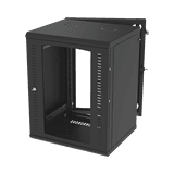 Gabinete Abatible de Pared (Con Marco Trasero) con Rack 19" de 16 Unidades. Ventana de Cristal Templado.