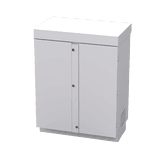 Gabinete de Lámina Galvanizada para Baterías (Hasta 12 Baterías PL110D12) y Equipo de Comunicación.