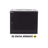 Gabinete PRECISION, Con Puerta Perforada, de 19in, 9UR, 450mm de Profundidad, Color Negro