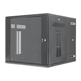 Gabinete PanZone de Montaje en Pared, de 19in, Puerta con Ventana de Seguridad, 12 UR, 762mm de Profundidad, Color Negro