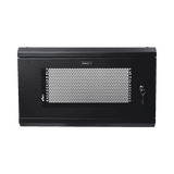 Gabinete de Pared de 6U con Puerta Perforada, 455 mm de Profundidad Total, Rack de 19'', Acero Reforzado Color Negro