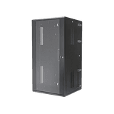 Gabinete PanZone de Montaje en Pared, de 19in, Puerta con Ventana de Seguridad, 26 UR, 635mm de Profundidad, Color Negro