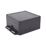 Gabinete Plástico Negro para Exterior (IP65) de 120 x 120 x 60 mm Cierre por Tornillos.