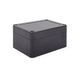 Gabinete Plástico Negro para Exterior (IP65) de 100 x 68 x 50 mm Cierre por Tornillos.