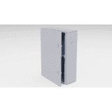 Gabinete para instalación de 2 Baterías , Fabricado en Lámina Galvanizada, Accesorios para poste (No incluidos)