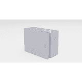 Gabinete para instalación de 1 Batería , Fabricado en Lámina Galvanizada, Accesorios para poste (No incluidos)