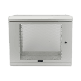 Gabinete de Pared de 9U con Puerta Perforada 455 mm de Profundidad, Rack de 19'', Acero Reforzado Color Gris Mate