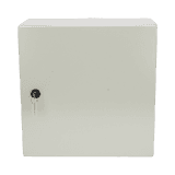 Gabinete de Acero IP66 Uso en Intemperie (400 x 400 x 200 mm) con Placa Trasera Interior de Metal y Compuerta Inferior Atornillable (Incluye Chapa y Llave PST407)