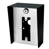 Gabinete para Montaje en Poste ENFORCER / Carcasa de Acero con Pintura en Polvo / Placa Frontal de Acero Inoxidable con Bisagra / IP65 Impermeable / Incluye Herrajes de Montaje y 2 Llaves / Compatible con Dispositivos de Formato Angosto y Ancha