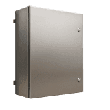 Gabinete de Acero Inoxidable IP66 Uso en Intemperie (600 x 600 x 250 mm) con Placa Interna Galvanizada.