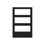 Puerta para Gabinete de 3 Niveles / para Paneles NOTIFIER / Color Negro