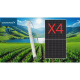 Kit De Bombeo Solar/ Bomba 1.4Kw / 4 Módulos Solares 610w