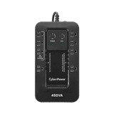 UPS de 450 VA/260 W, Topología Standby con Modo Ahorrador ECO, Entrada 120 Vca NEMA 5-15P, Con 8 Tomas NEMA 5-15R