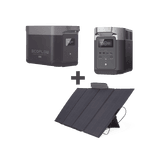 Kit de Estación de Energía Portátil 2048Wh + Batería Externa 2048Wh + Panel Solar Flexible 400W (4096Wh Totales)