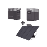 Kit de Estación de Energía Portátil 1024Wh + Batería Externa 1024Wh + Panel Solar Flexible 400W (2024Wh Totales)