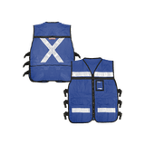 Chaleco Reflejante con 6 Bolsas Externas / 6 Broches ajustables / Talla Grande.