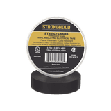 Cinta Eléctrica STRONGHOLD para Aislar, de PVC, Uso Profesional en Construcción Eléctrica, Grosor 0.18mm (7 mil), Ancho 19mm, y 20m Largo, Color Negro.