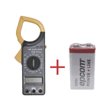 Multímetro Digital de Gancho DT266 600 Vcc / Vca CATII. Con pantalla LCD. Incluye Batería ER-9V de 9V