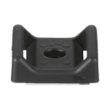 Sujetador Para Cable, con Adhesivo, 28.5 x 28.5 mm (1.12 in x 1.12 in), Color Negro, Paquete de 100pz