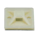 Montaje-Sujetador Adhesivo STRONGHOLD de 4 Vías de 3/4" x 3/4" x 1/4", Color Natural, Nylon 6.6 Retardante de Llamas V-2, Paquete de 100pz