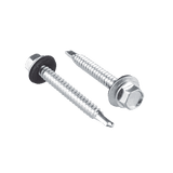 Tornillo -Pija cabeza hexagonal con rondana y punta de broca #14 x 3/4", 100 piezas.