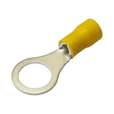 Terminal tipo ojo / 1 / 4" / 12 - 10 AWG / Amarillo / Paquete de 25 piezas.