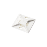 Montaje-Sujetador Para Cable de 4 Vías, con Adhesivo, 25.4 x 25.4mm (1in x 1in), Color Blanco, Uso en Interior, 1 pieza