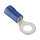 Terminal tipo ojo aislada / 16- 14 AWG / 3/16" / Azúl / Paquete de 25 piezas.