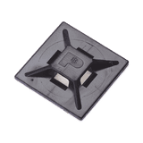 Montaje-Sujetador Para Cable de 4 vías, con Adhesivo Acrilico, 25.4 x 25.4mm (1in x 1in), Color Negro, Uso en Exterior, 1 pieza