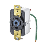 Receptáculo de Media Vuelta Industrial 30 A 120/208 V CA/ Nema L21-30R /Color Negro