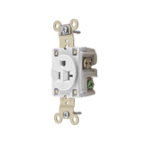 Contacto Sencillo / 20 A 125 V / 2 Polos 3 Hilos / Nema 5-20R / Color Blanco / Grado Industrial.