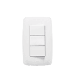 Apagador Triple Sencillo de 10 A/ 127 V CA ~ 60 Hz / Color Blanco.