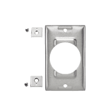 Placa de Acero Industrial de 1 Unidad / Para Paredes, Cajas y Dispositivos de 50 A / De Acero Inoxidable.