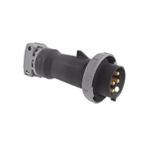 Enchufe Macho Pin and Sleeve Trifásico / 60 A 600 VCA 3 Fases / 3 Polos 4 Hilos / Hermético / Grado Industrial / Color Negro.