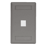 PLACA D/MONTAJE A PARED P/JACK 1 PUERTO C/BLANCO.