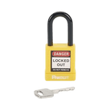 Candado de Bloqueo LOTO de Seguridad Dieléctrico, Con Llave Única, Diámetro de 6.5 mm, Color AMARILLO