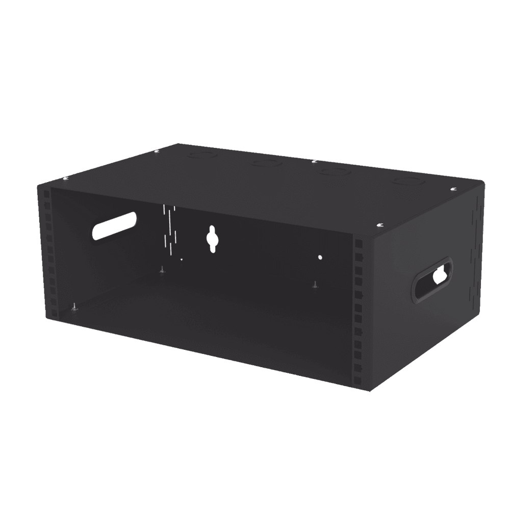 Gabinete para Montaje en Pared liviano, 4 Unidades de rack, Profundidad máxima de trabajo 250 mm, Se envía el Gabinete Armado.