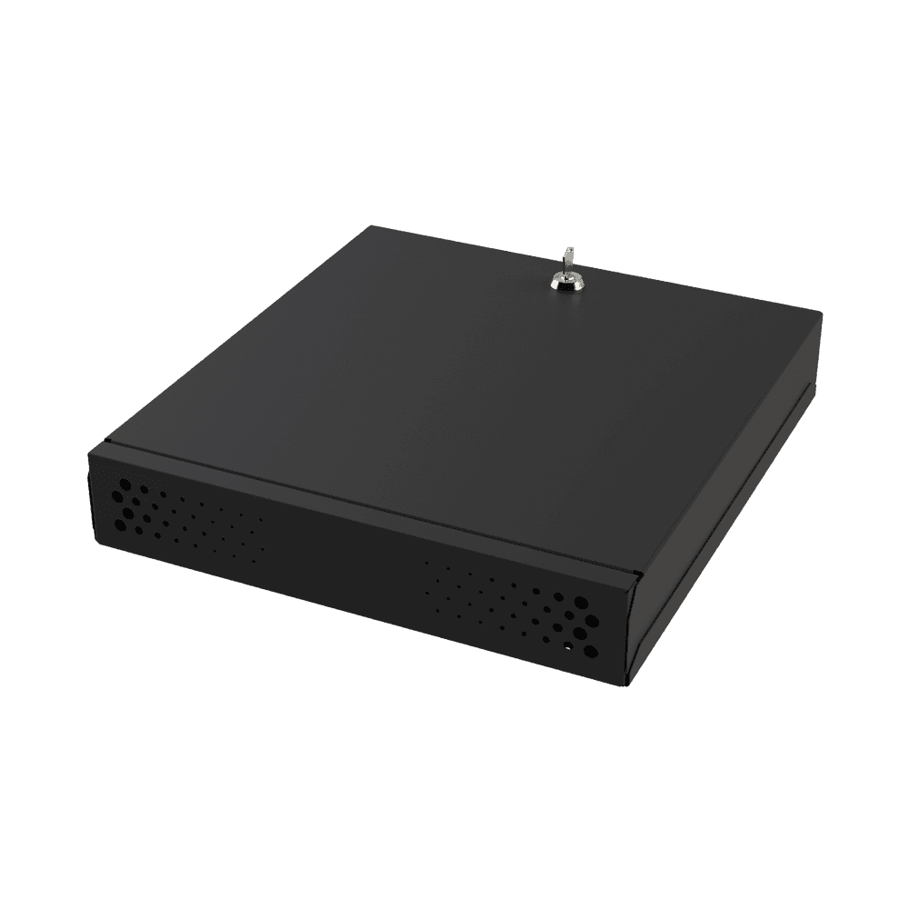 Gabinete Metálico de Seguridad para DVR/NVR, Ancho 396 mm x 78 mm de Alto x