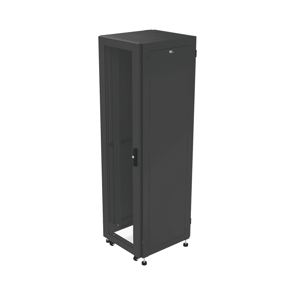 Gabinete para Telecomunicaciones Rack Estándar de 19", 42UR, 600 mm Ancho x 600 mm Profundidad. Fabricado en Acero, Se envía el Gabinete Armado.