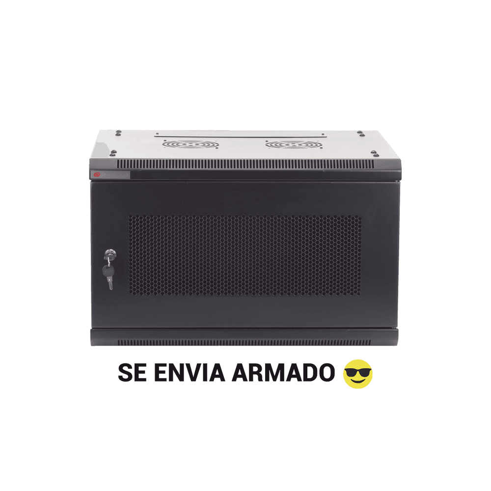 Gabinete PRECISION, Con Puerta de Cristal Templado, de 19in, 9UR, 450mm de Profundidad, Color Negro