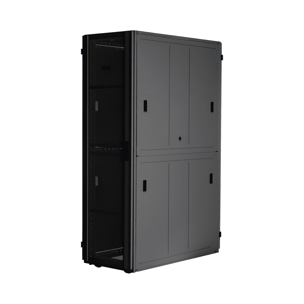 Gabinete FlexFusion™ XGL (Light) para Centros de Datos, 42 UR, 800 mm de Ancho, 1200 mm de Profundidad, Fabricado en Acero, Color Negro