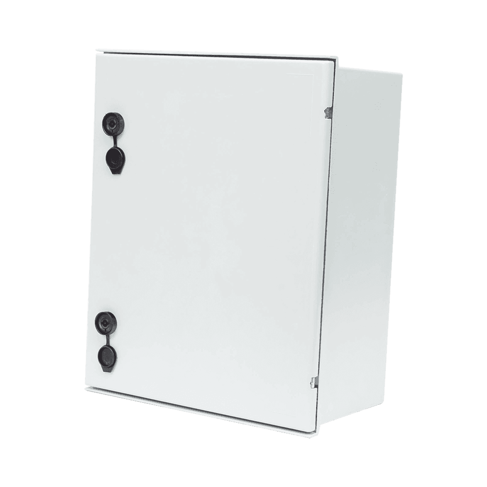 Gabinete de Poliéster IP65 Uso en Intemperie (400 x 500 x 200 mm) con Placa Trasera Interior de Plástico (Incluye Chapa y Llave).