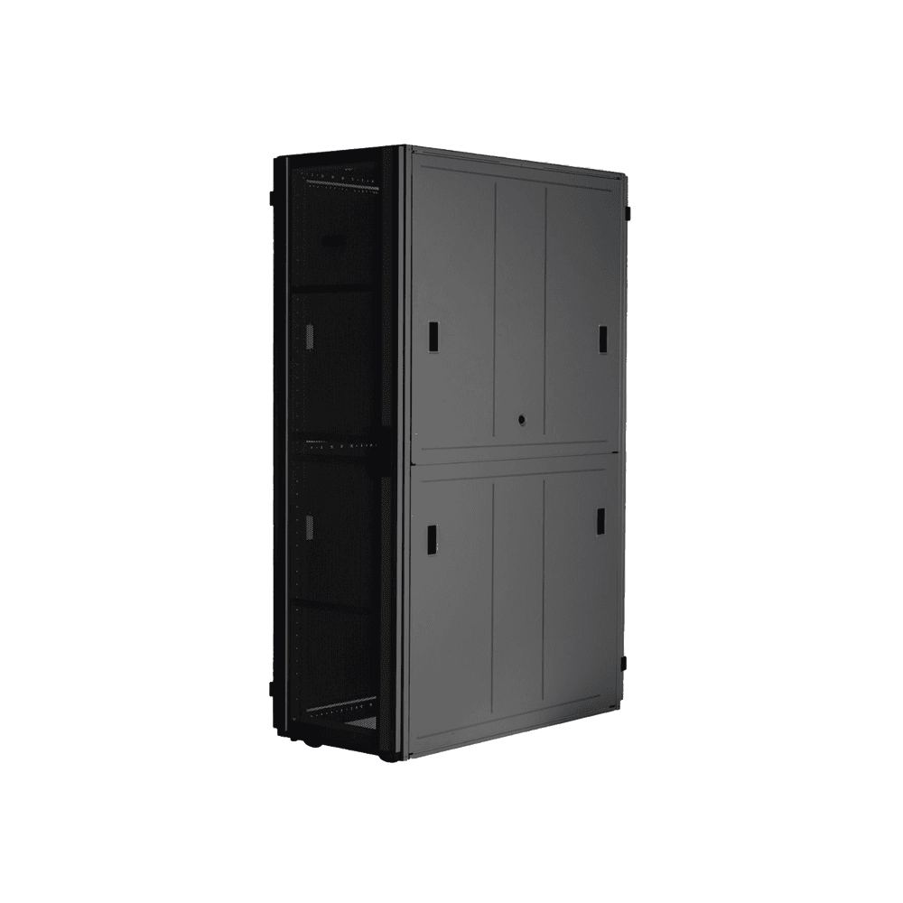 Gabinete FlexFusion™ XGL (Light) para Centros de Datos, 42 UR, 600 mm de Ancho, 1200 mm de Profundidad, Fabricado en Acero, Color Negro