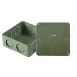 Caja Cuadrada y Tapa para Tubería PVC Conduit de 1".