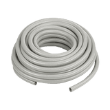 Manguera hermética flexible tipo PolyTuff no metálica, gris de 1/2", 100 pies. Uso comercial/industrial.